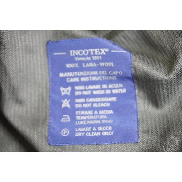 Incotex Charcoal Gray 100% Wool Dress Pants Sz 50 NEW